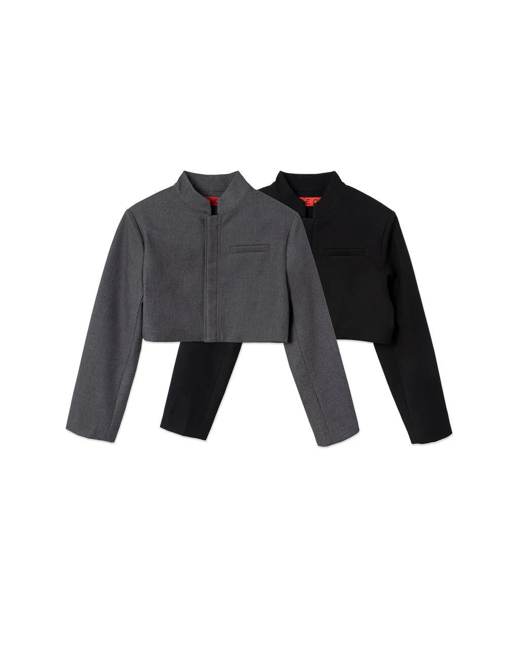 MANDARIN CROPPED SUIT BLACK