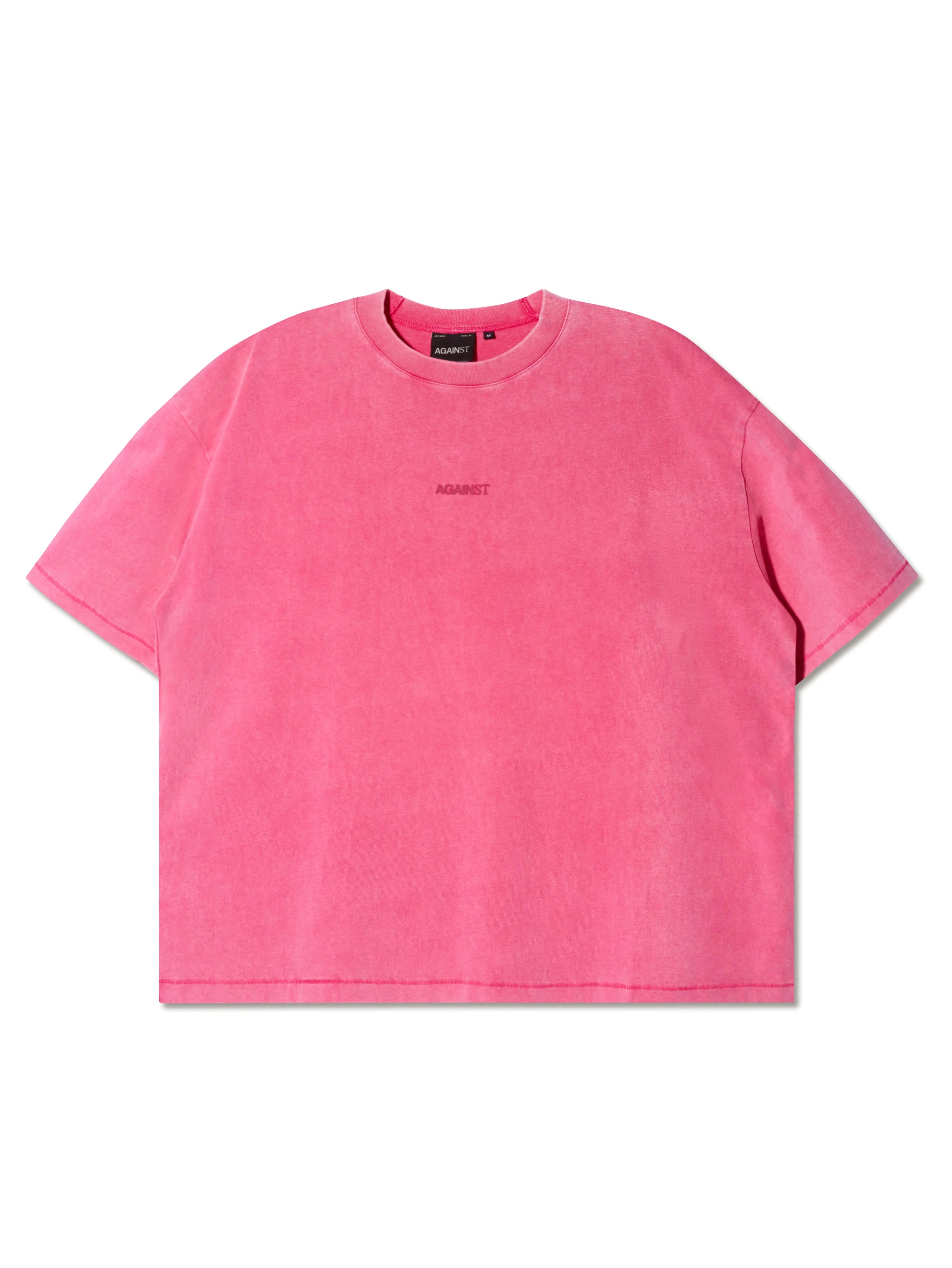 SINGLE STITCH WASHED CROPPED TEE PINK