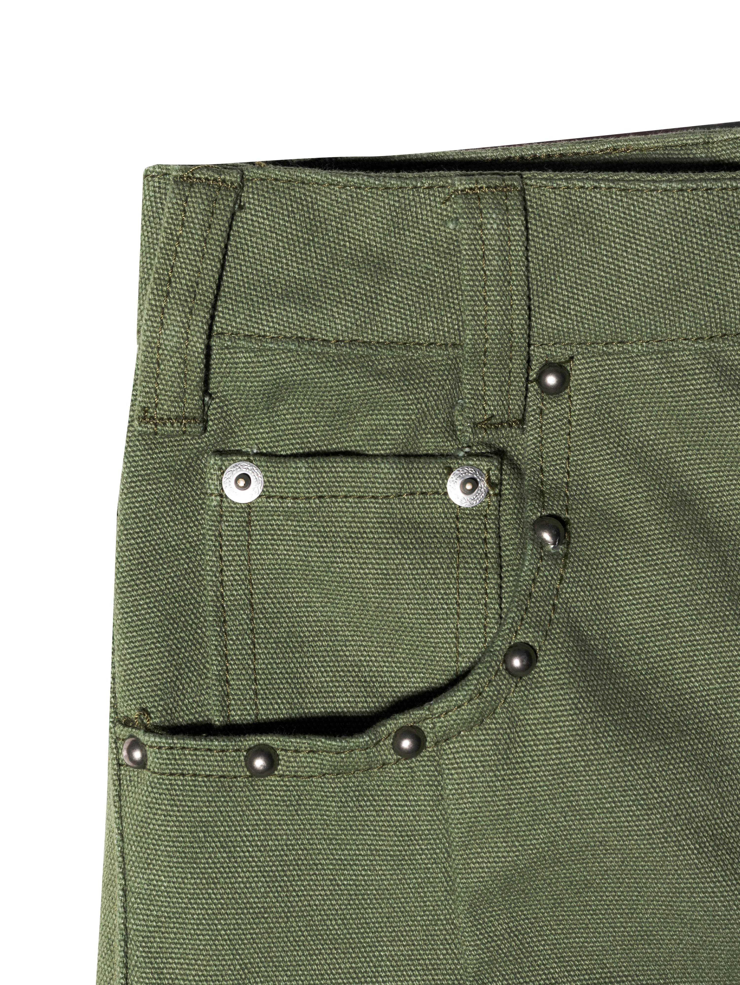 STUDDED YANKII PANTS GREEN