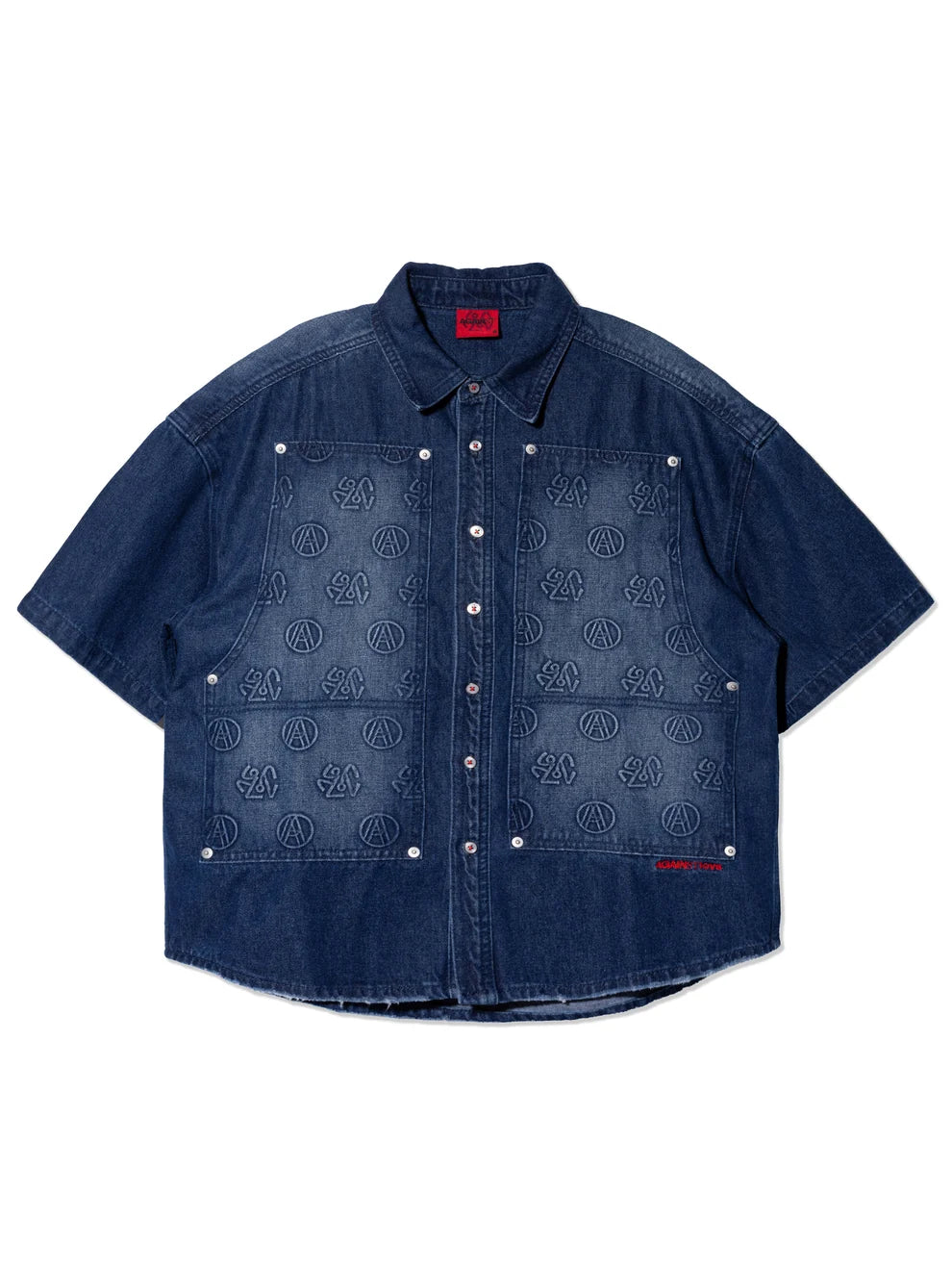 AL EMBOSS CHAPO SHIRT DARK BLUE