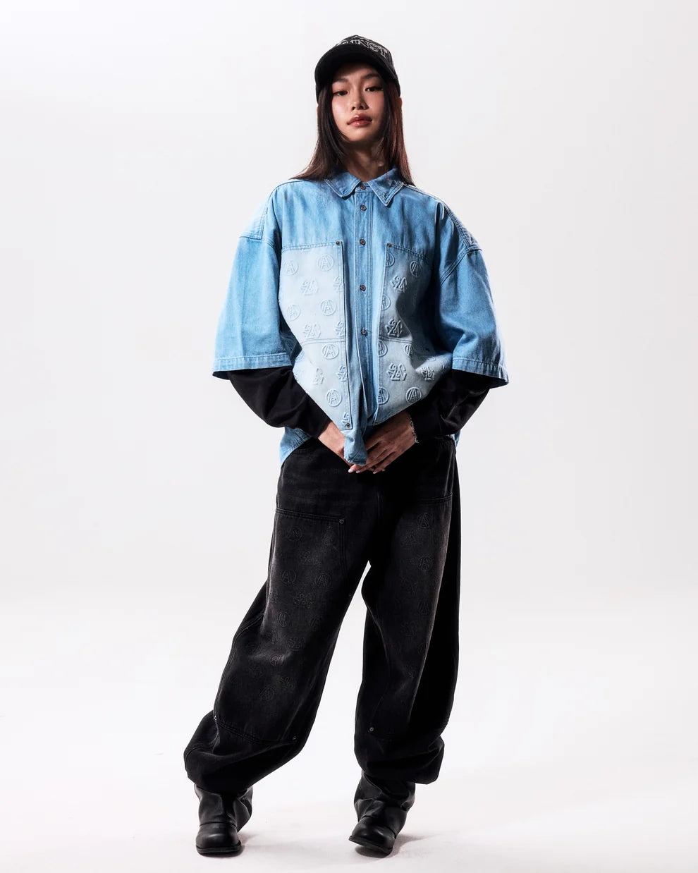 AL EMBOSS CHAPO SHIRT LIGHT BLUE