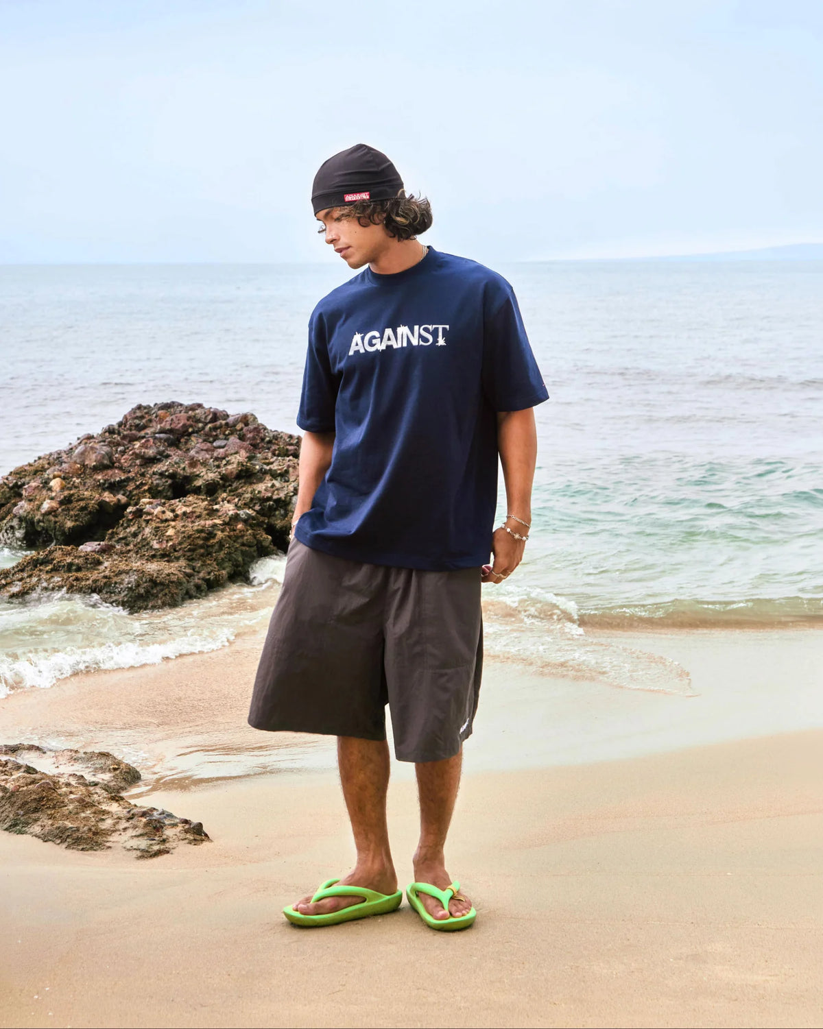 SHINE LOGO TEE NAVY