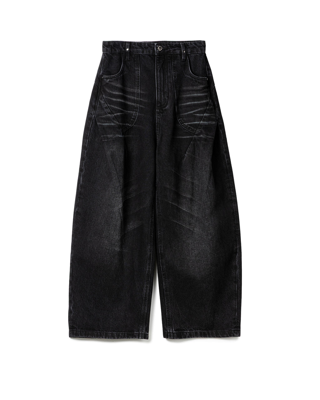 RELAXED CURVED SEAM JEANS BLACK
