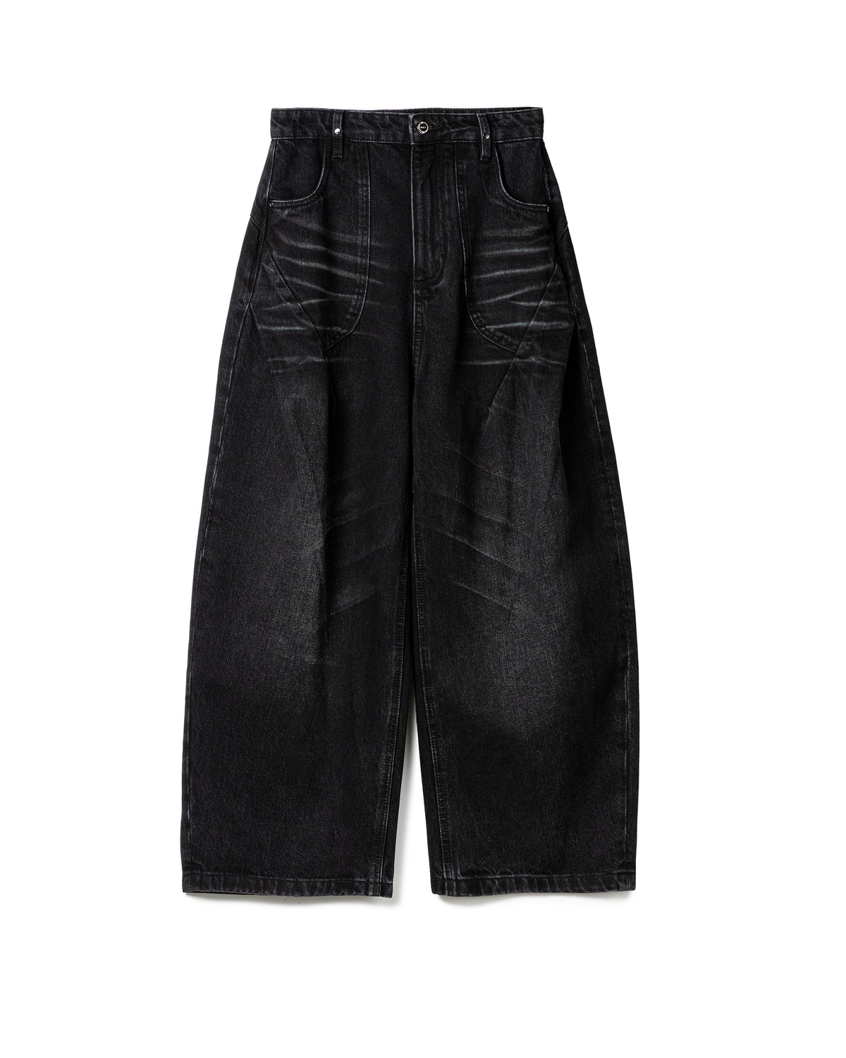 RELAXED CURVED SEAM JEANS BLACK