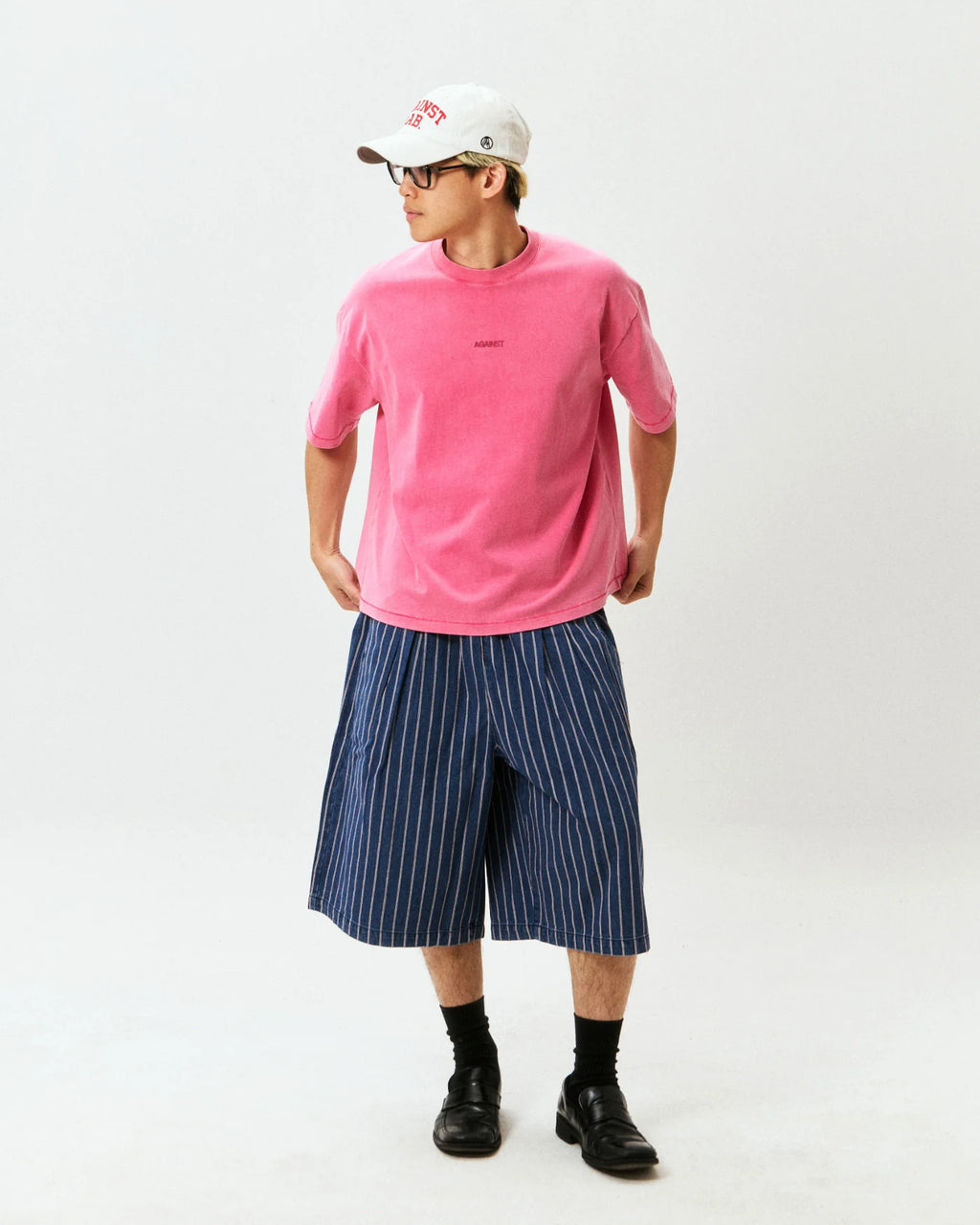 SINGLE STITCH WASHED CROPPED TEE PINK