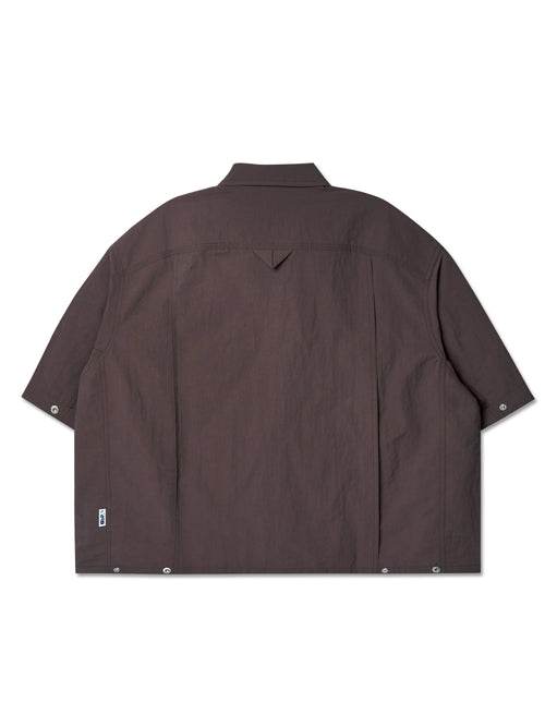 ABP. BIG BRO S/S SHIRT NYLON DARK BROWN