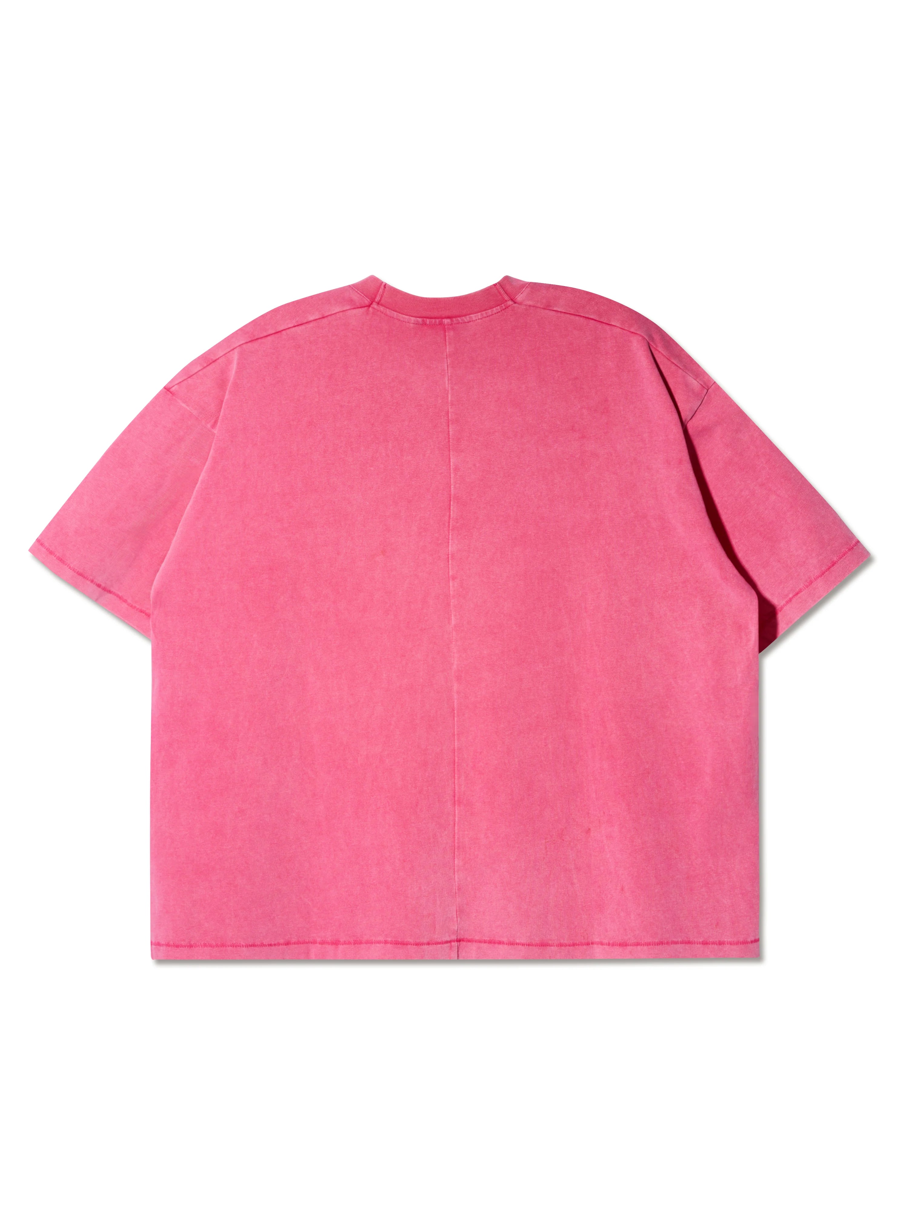 SINGLE STITCH WASHED CROPPED TEE PINK