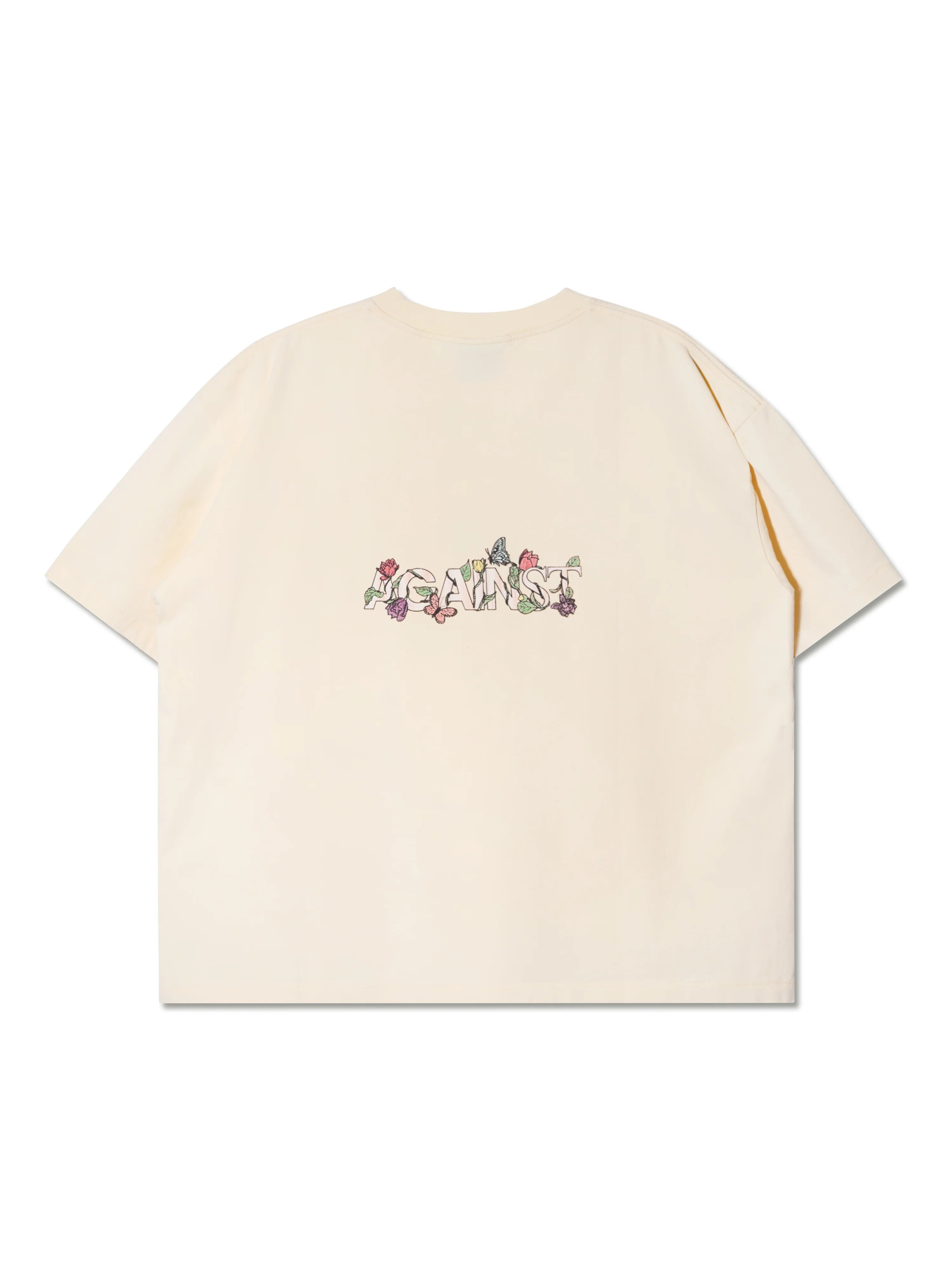 WASHED BUTTERFLY BOXY TEE CREAM
