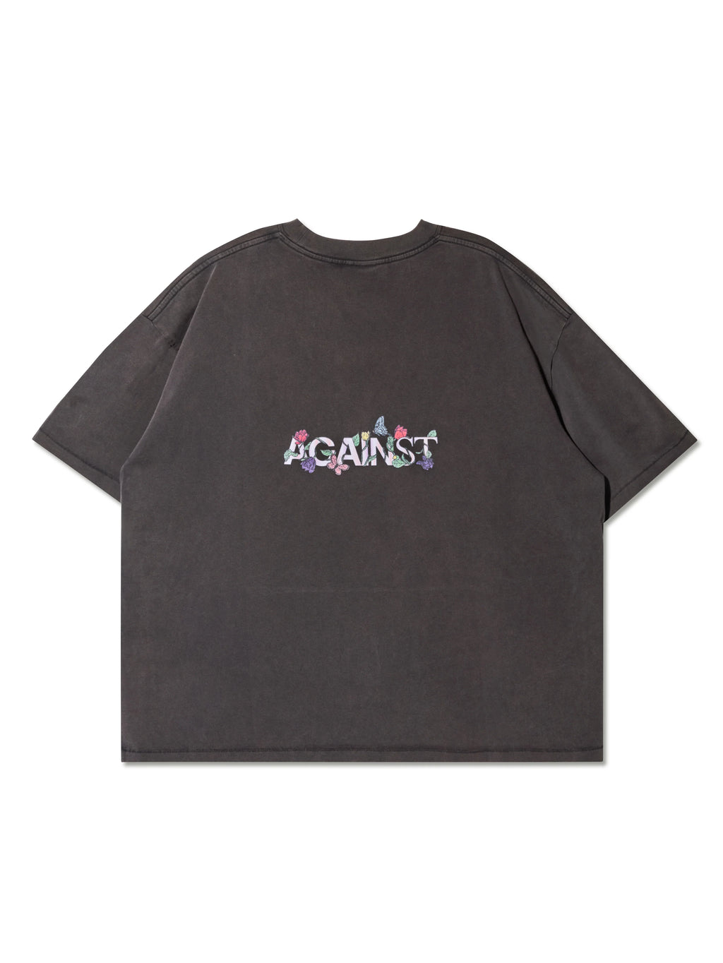 WASHED BUTTERFLY BOXY TEE BLACK
