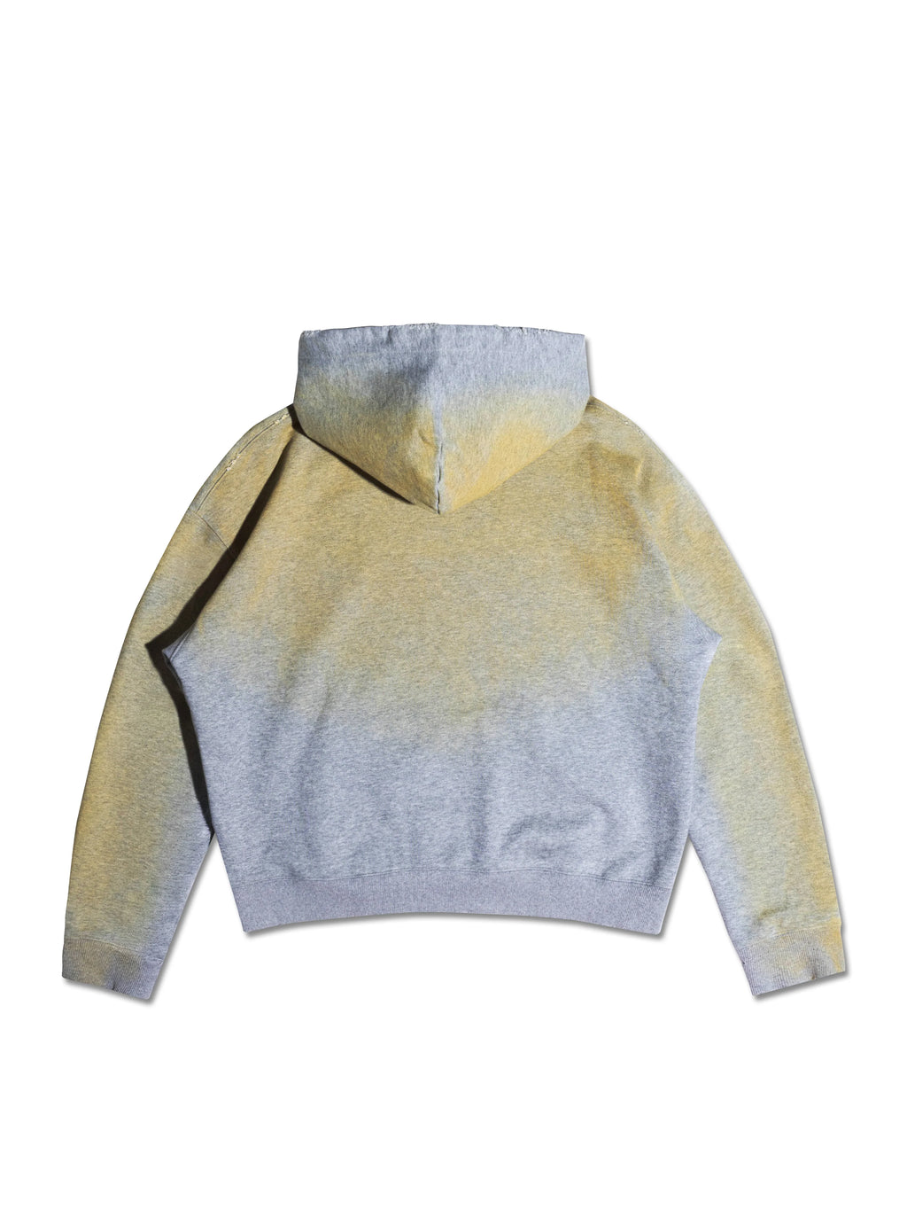 DISTRESSED VARSITY HOODIE GREY