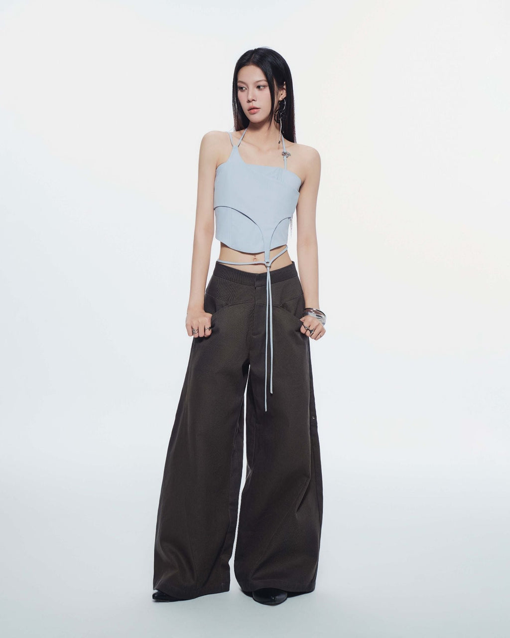 LULLABY HALTER TOP BLUE