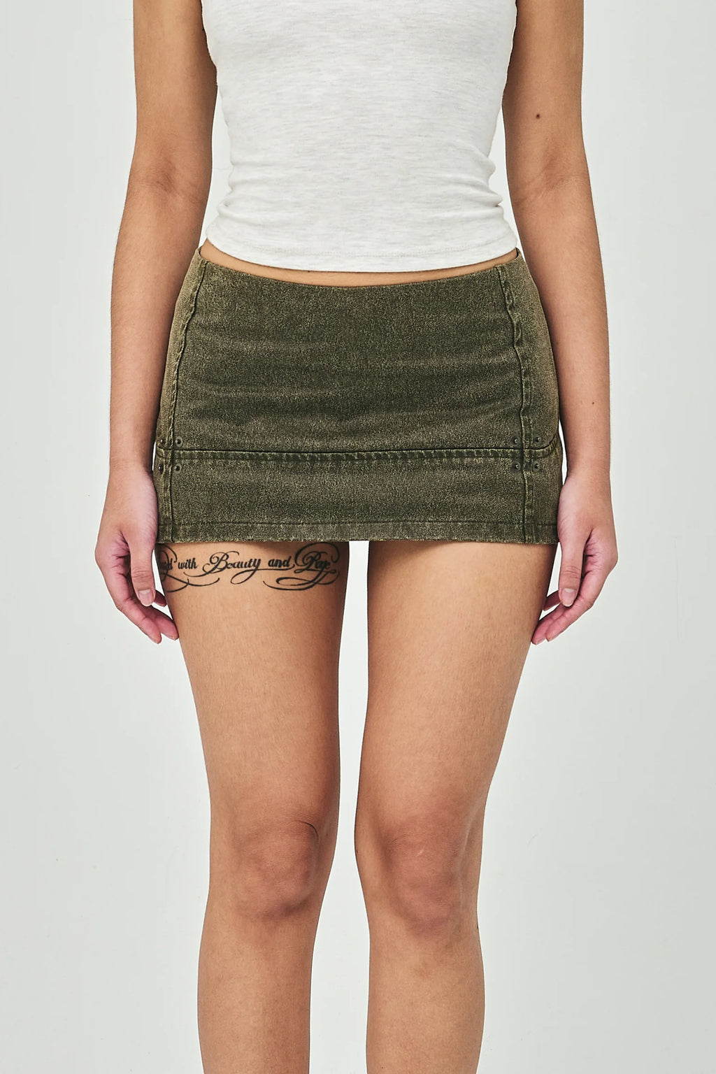 BRUTALIST SKIRT GREY