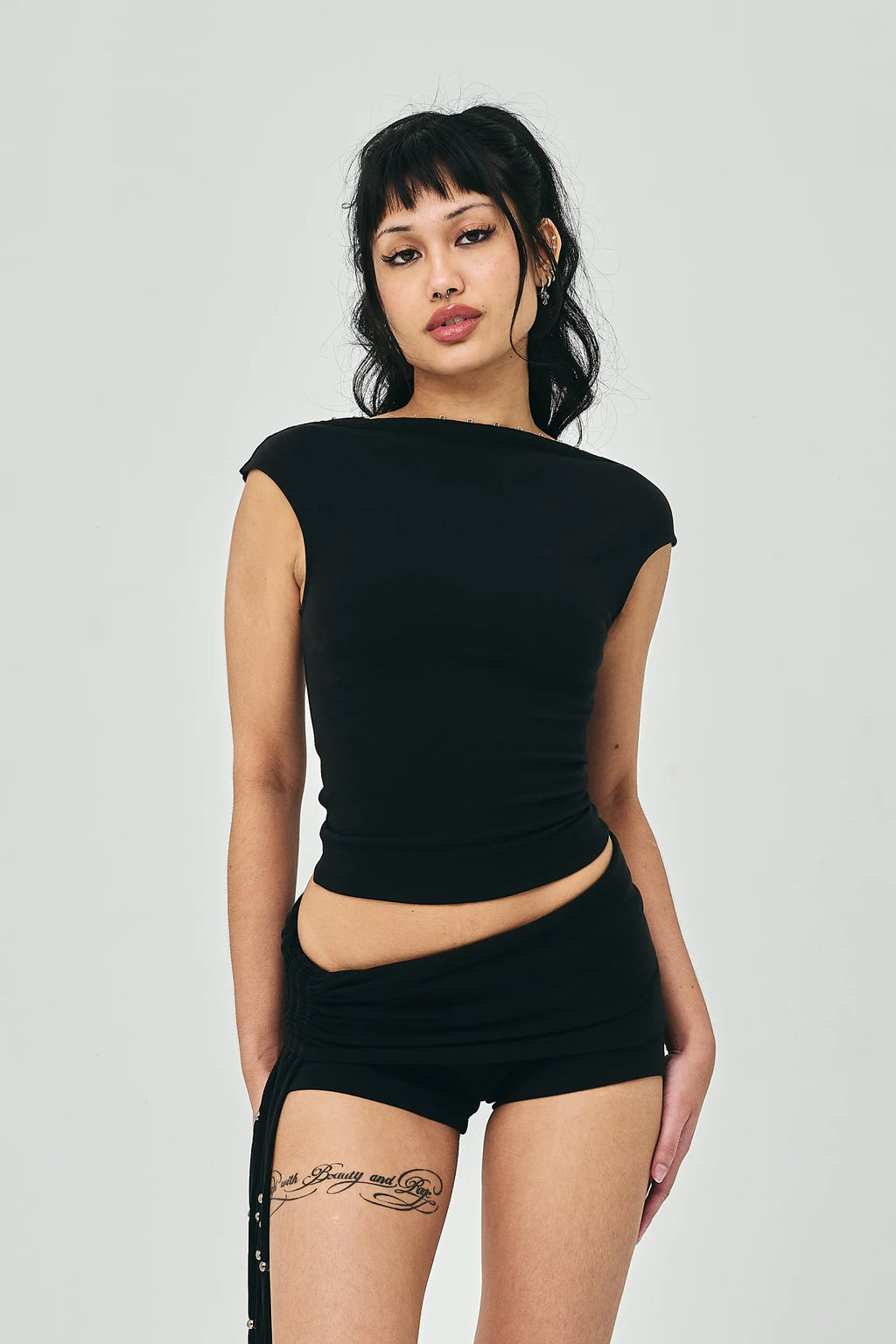 CRESCENT TOP BLACK