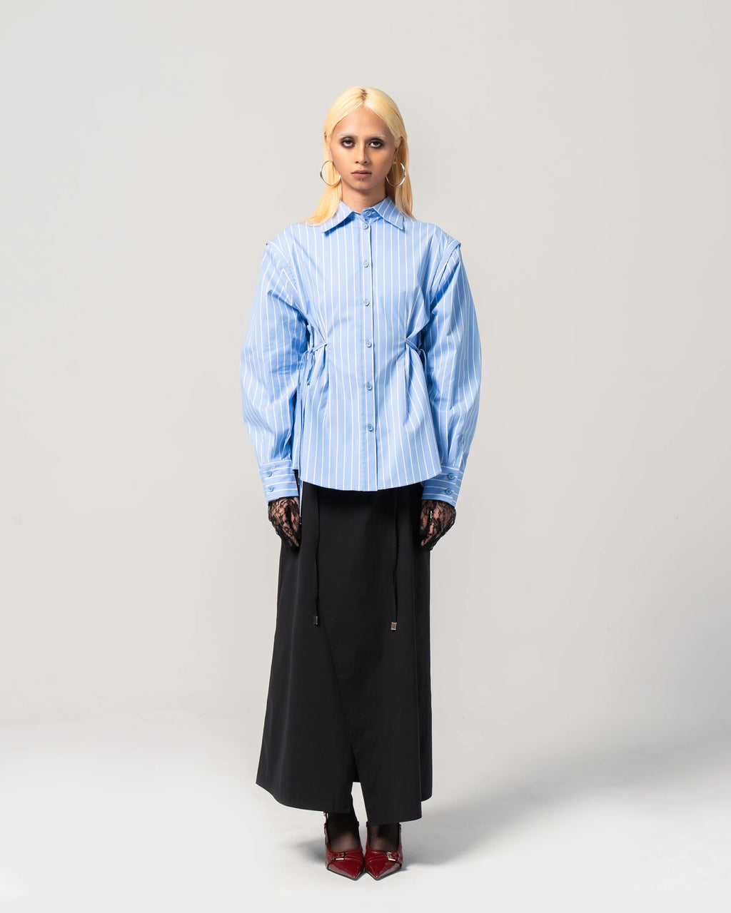 N E O CH.1 DRAWSTRING SHIRT STRIPE