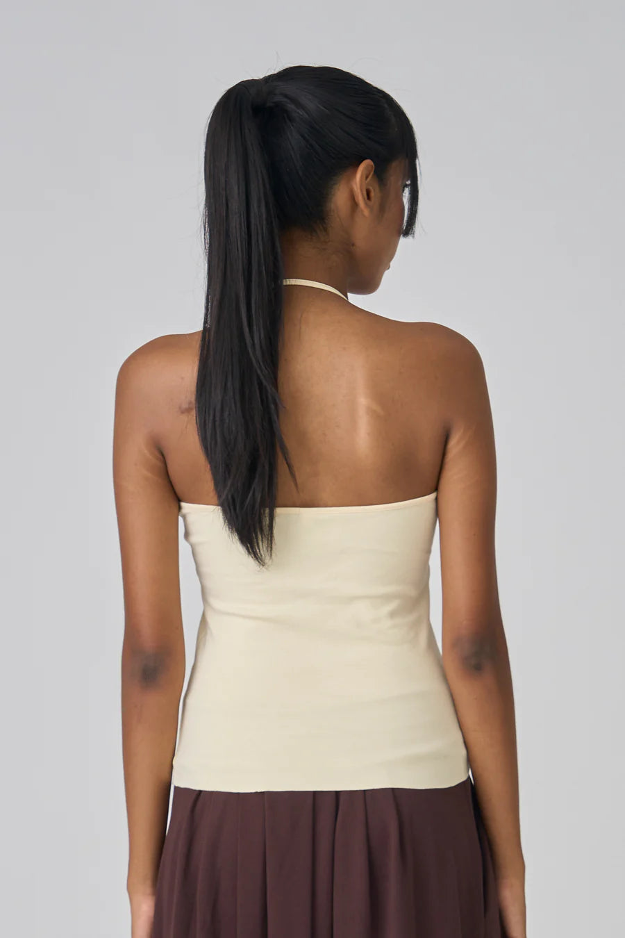 DUO LAYERED TANK - BUTTER/CHESTNUT