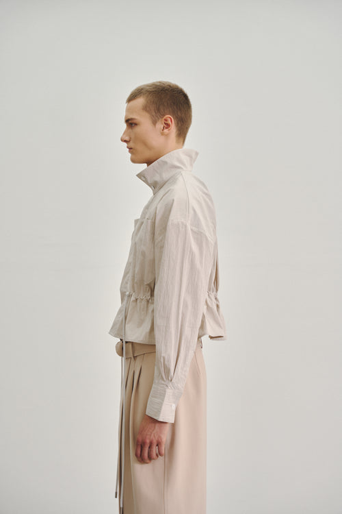 'NATHAN' SHORT JACKET CEMENT