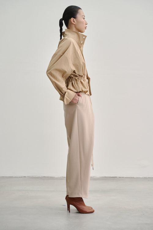 'NATHAN' SHORT JACKET CAMEL