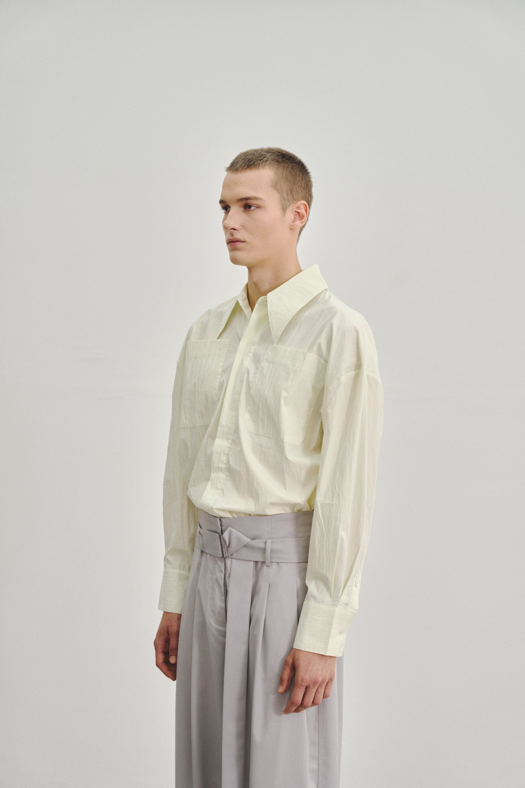 "JONA" OVERSIZED SHIRT HONEYDEW