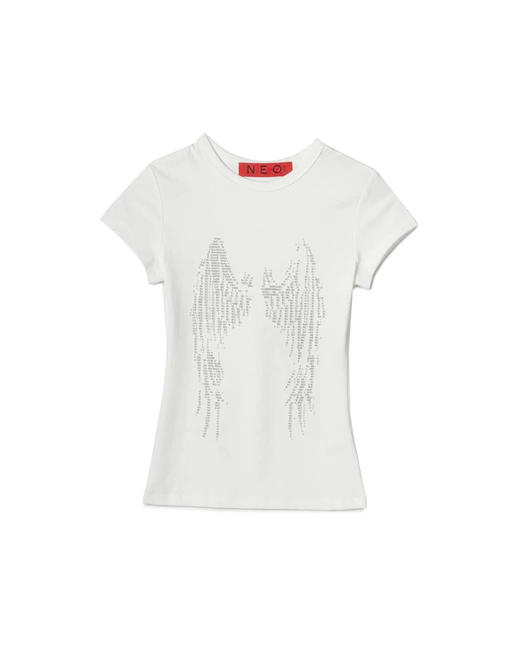 TYPOGRAPHIC WING PRINT TOP WHITE