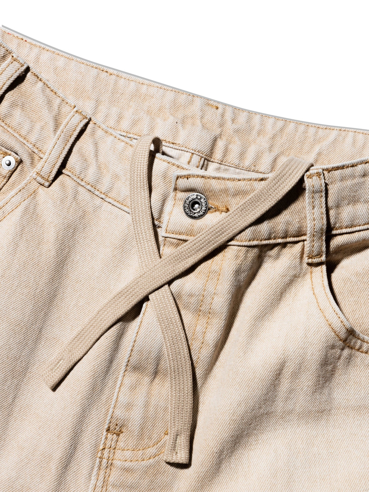 AL EMBOSS DOUBLE KNEE PANTS BROWN