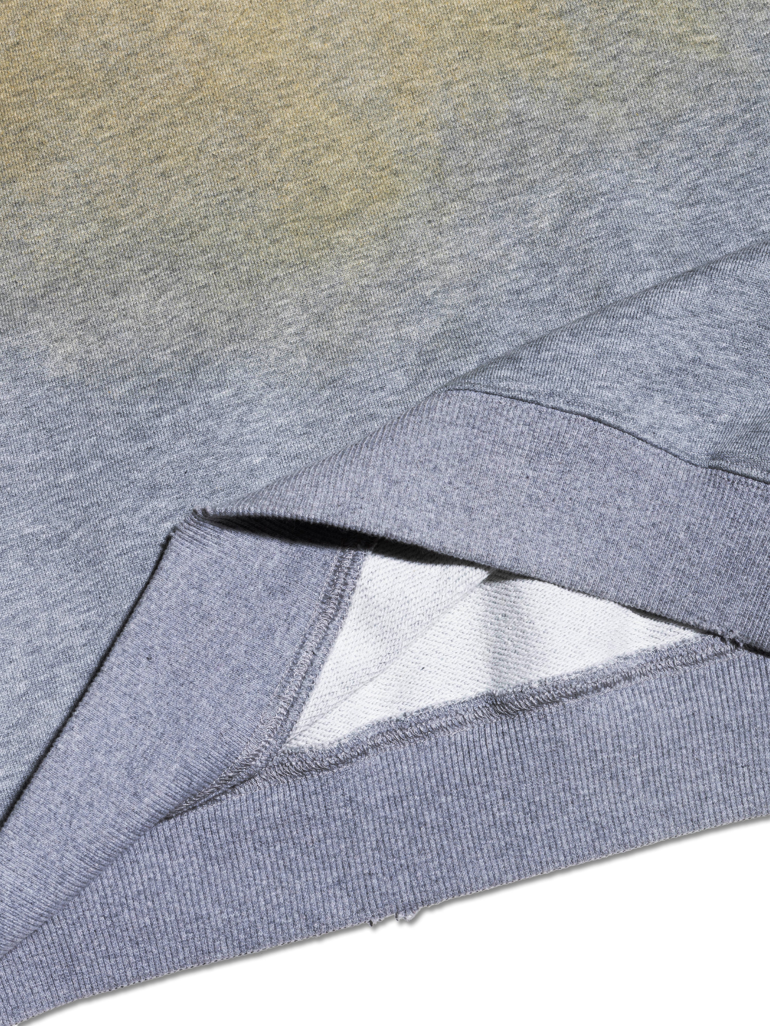 DISTRESSED VARSITY HOODIE GREY