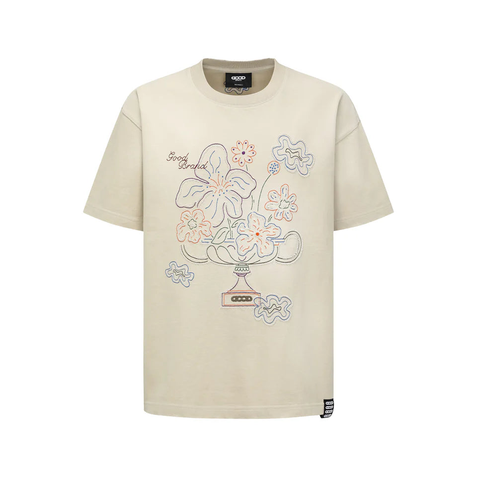 FLORAL TROPHY TEE BEIGE