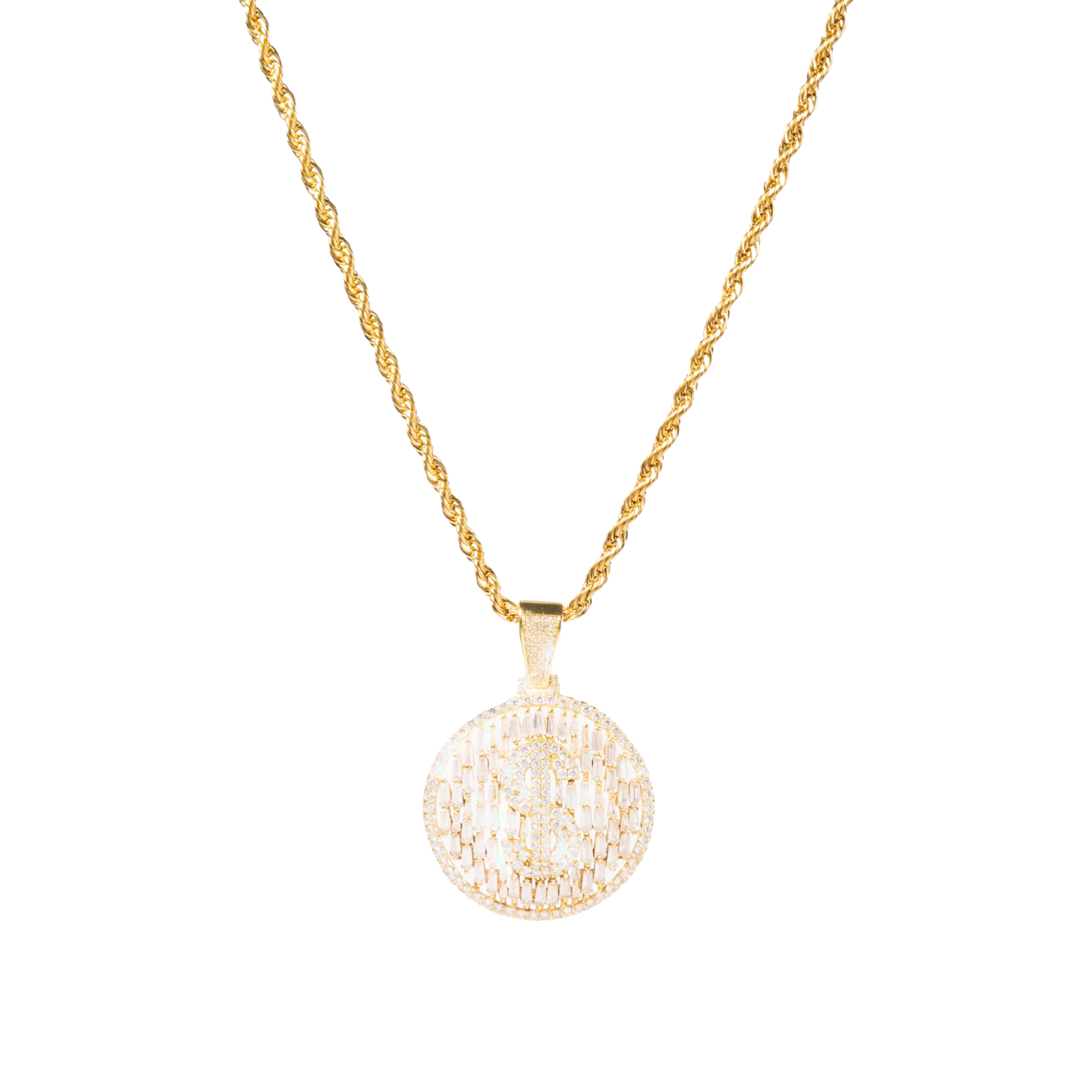 DOLLAR SIGN NECKLACE GOLD