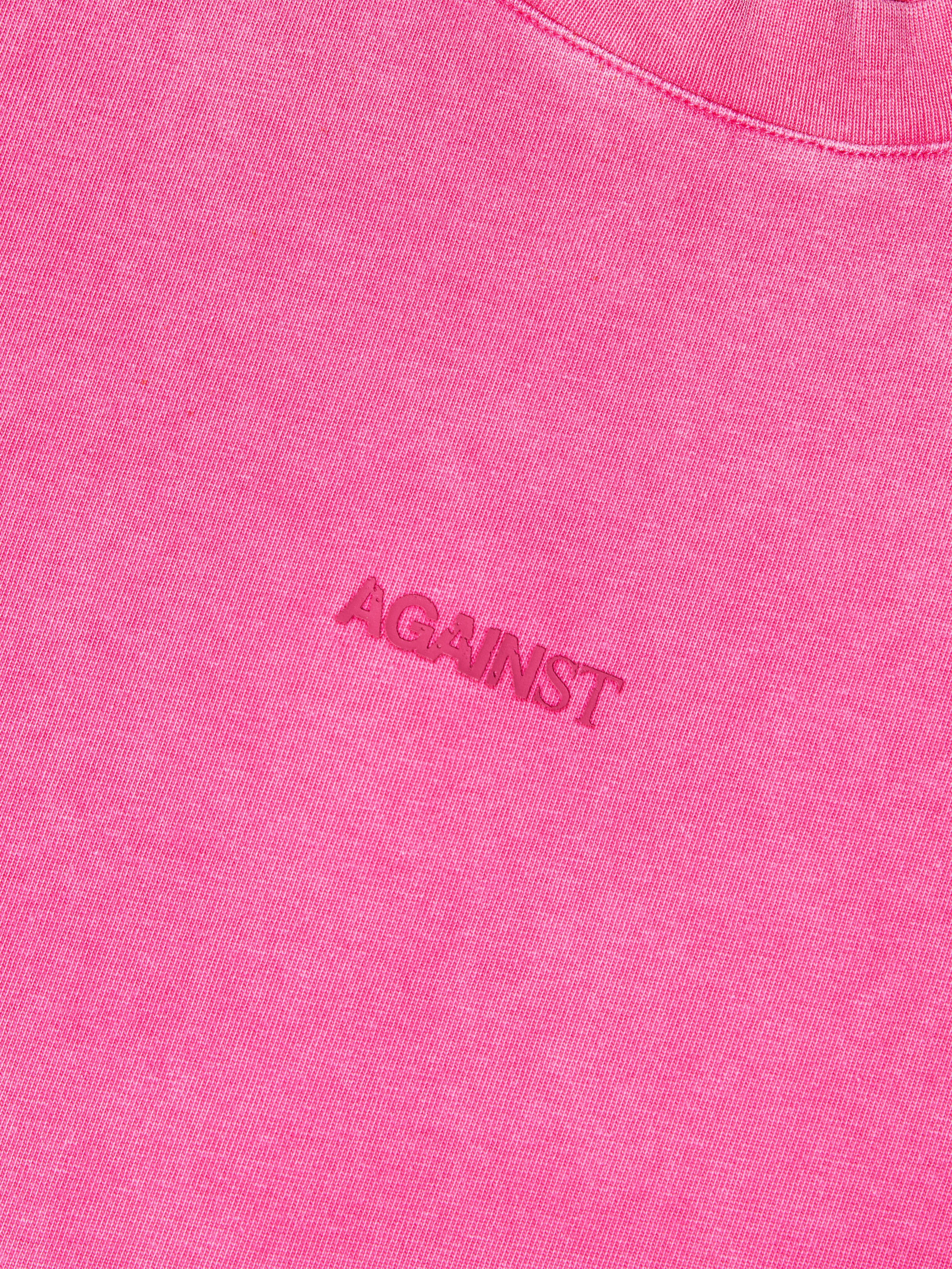SINGLE STITCH WASHED CROPPED TEE PINK