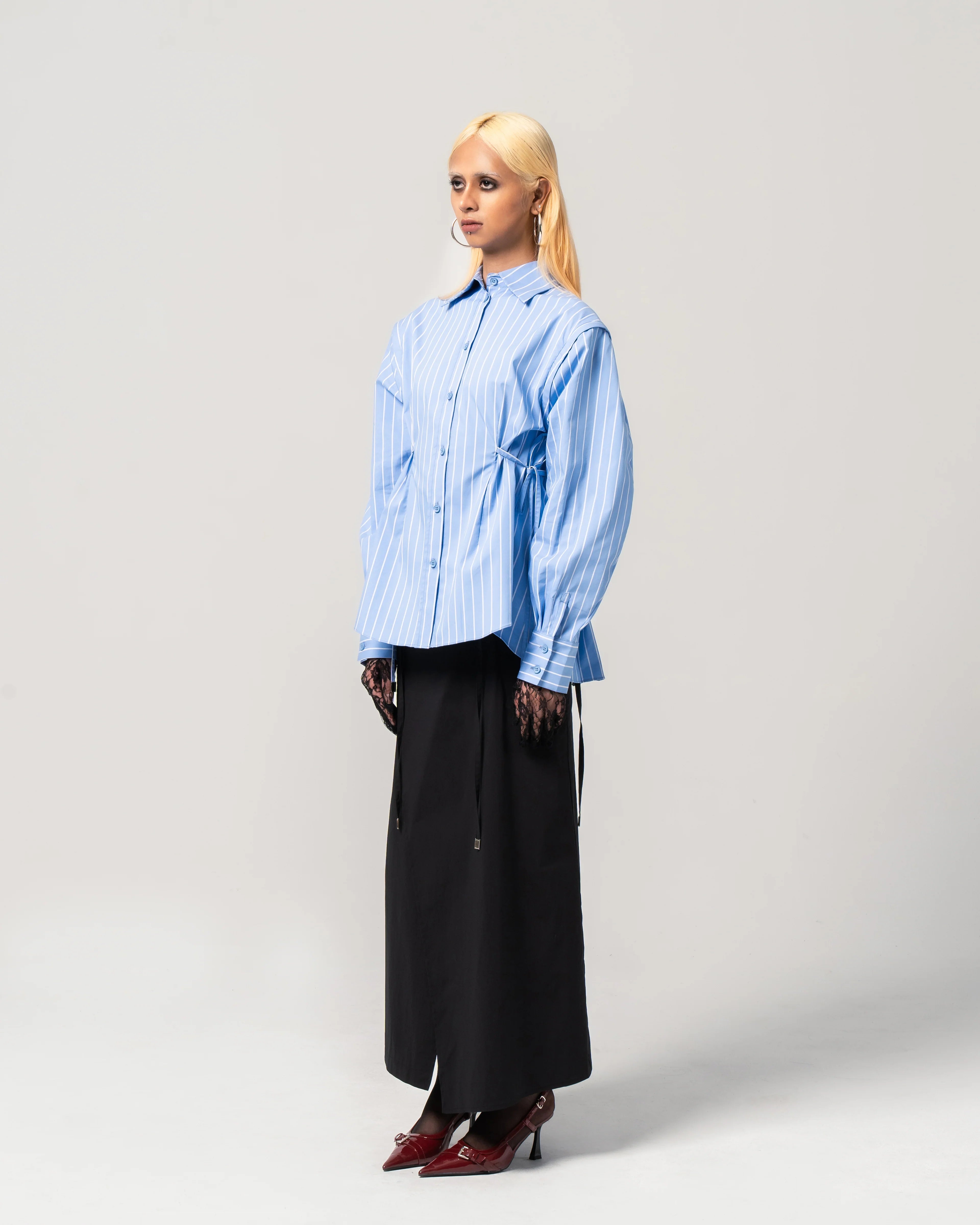 N E O CH.1 DRAWSTRING SHIRT STRIPE