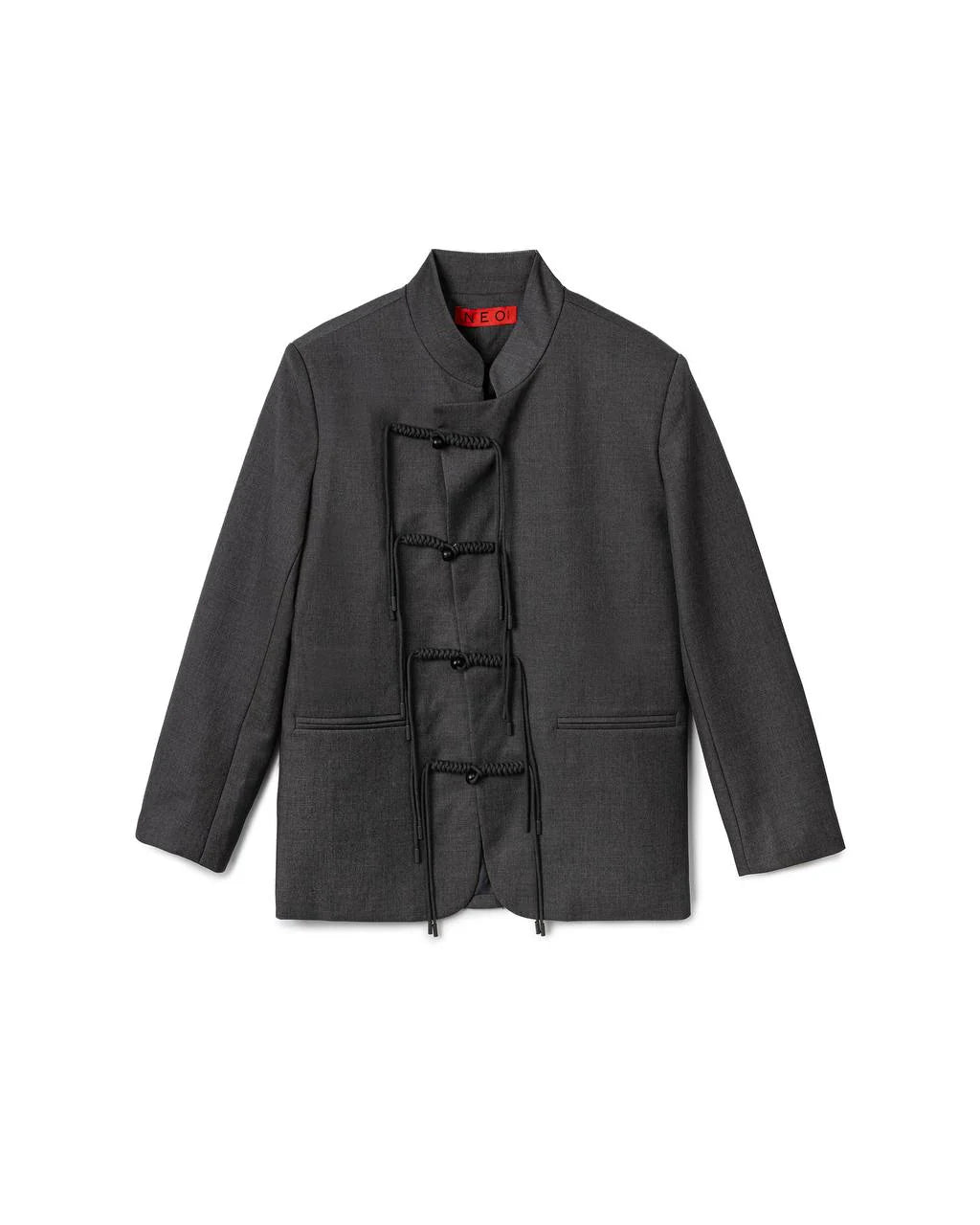 N E O VOL.3_CH.1 MANDARIN ROPE SUIT BLACK