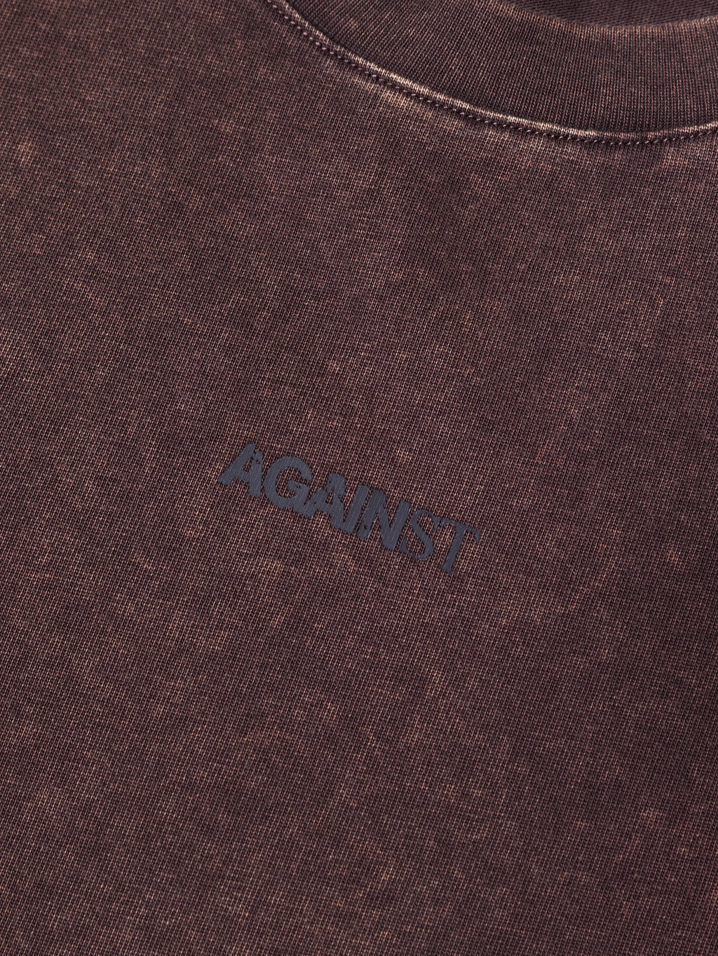 SINGLE STITCH WASHED CROPPED TEE BROWN
