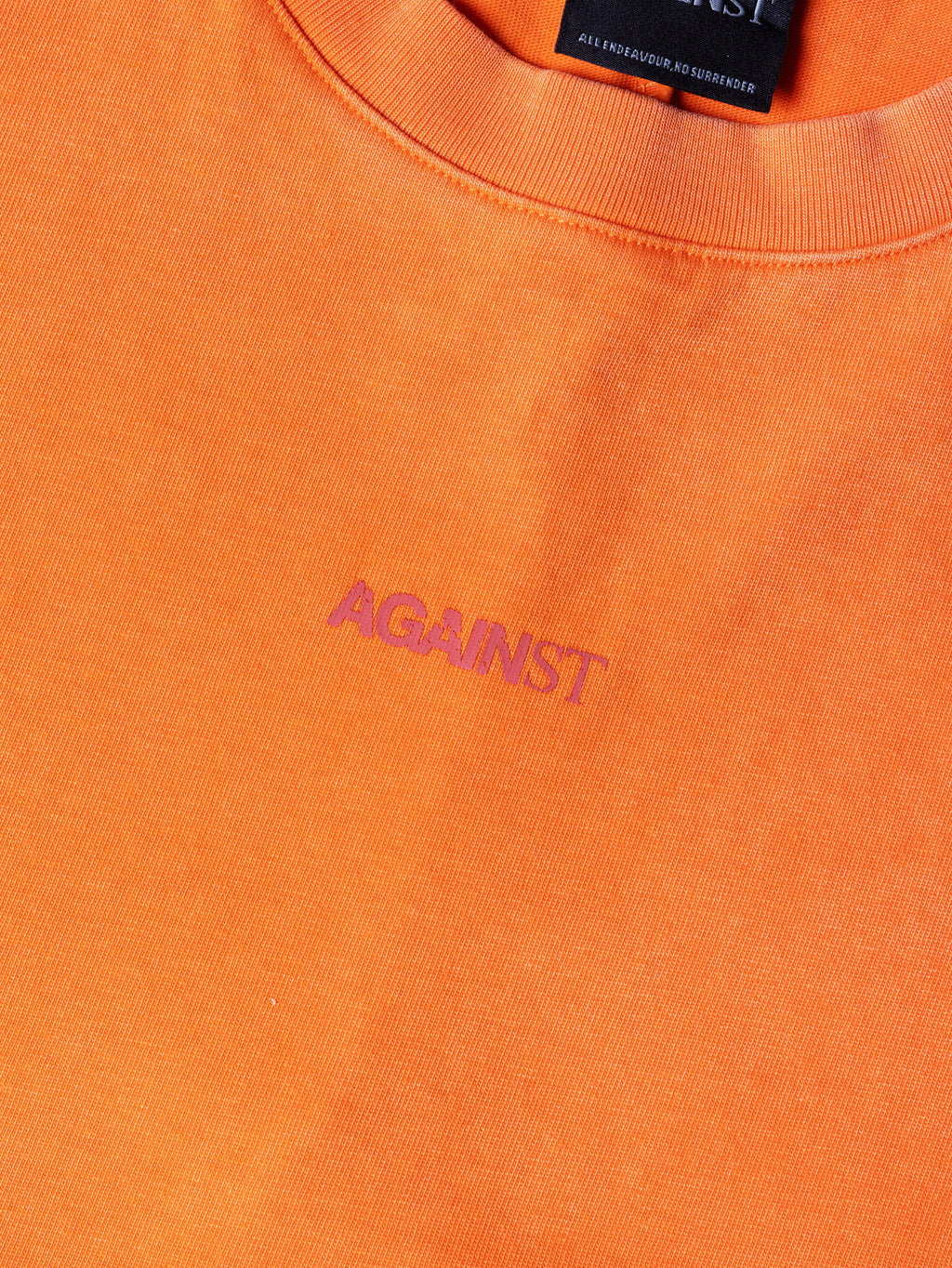 SINGLE STITCH WASHED CROPPED TEE ORANGE