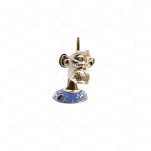 BAYC MONKEY NECKLACE BLUE