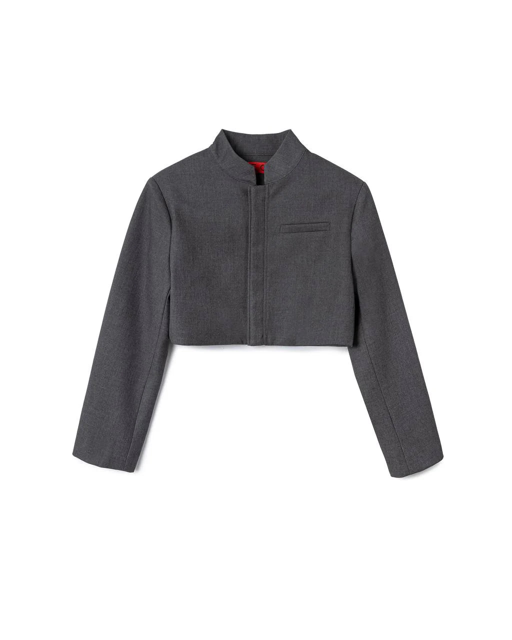 MANDARIN CROPPED SUIT GREY