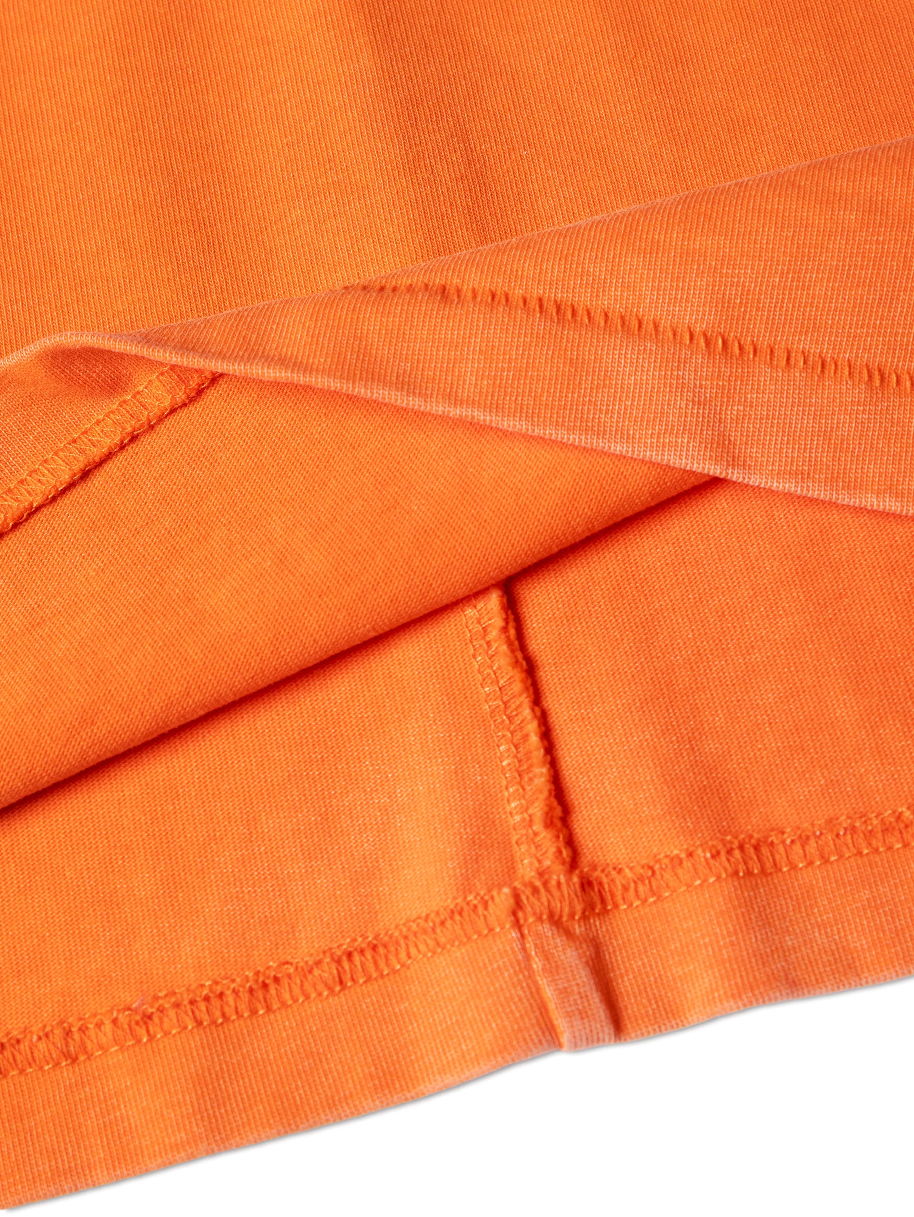 SINGLE STITCH WASHED CROPPED TEE ORANGE