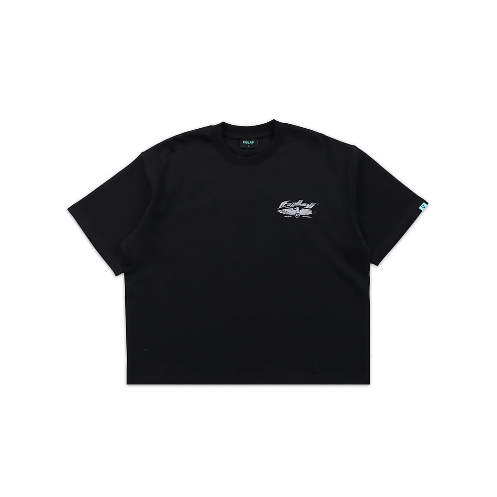 R//W WINGS BOXY TEE BLACK