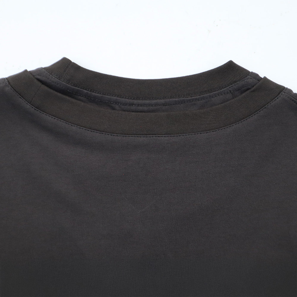 MV DOUBLE COLLAR TEE DARK GREY