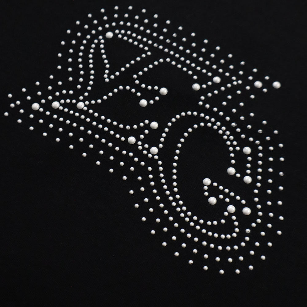 EG BEAD CROP TOP BLACK