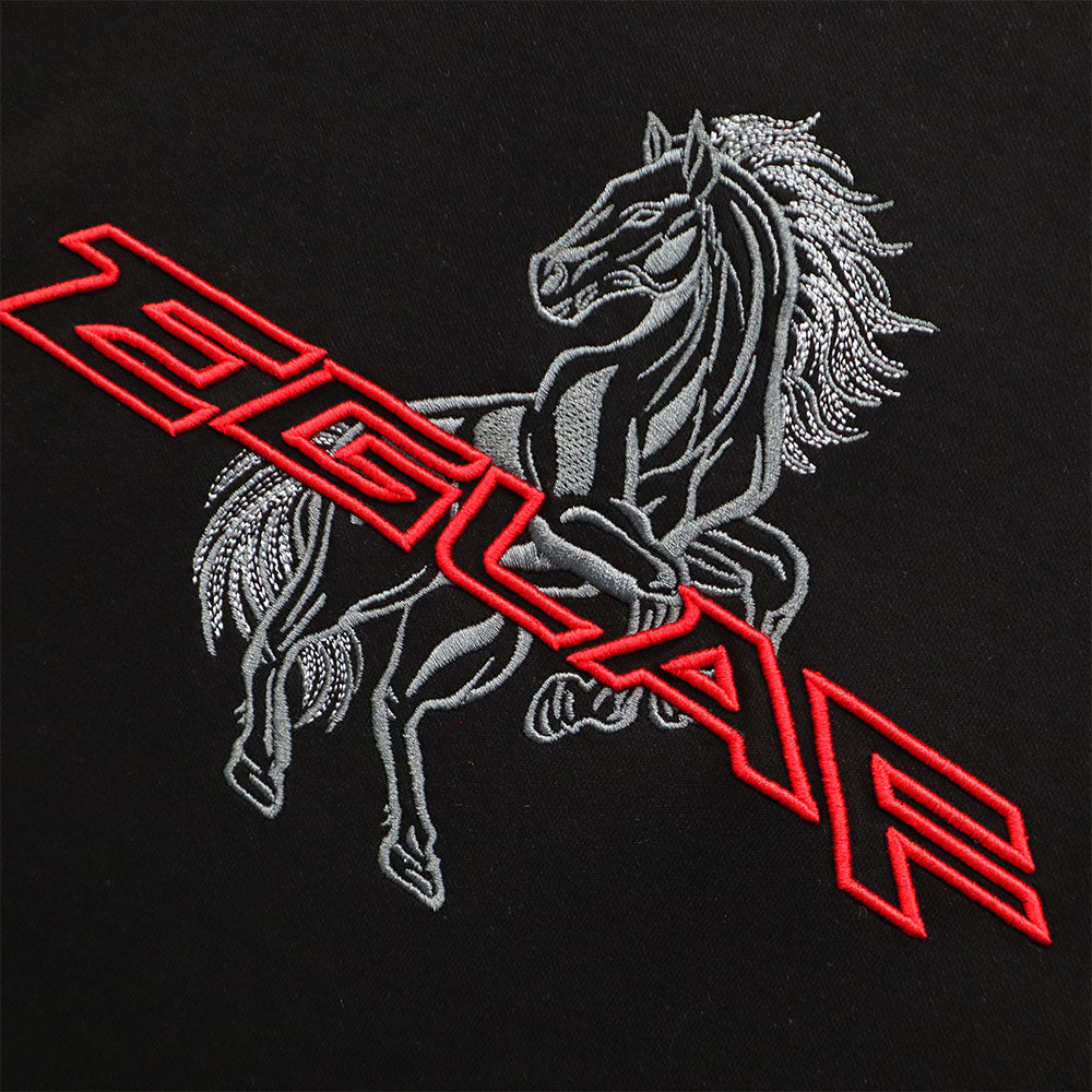 RU CHEST EMBROIDERY LOGO TEE BLACK