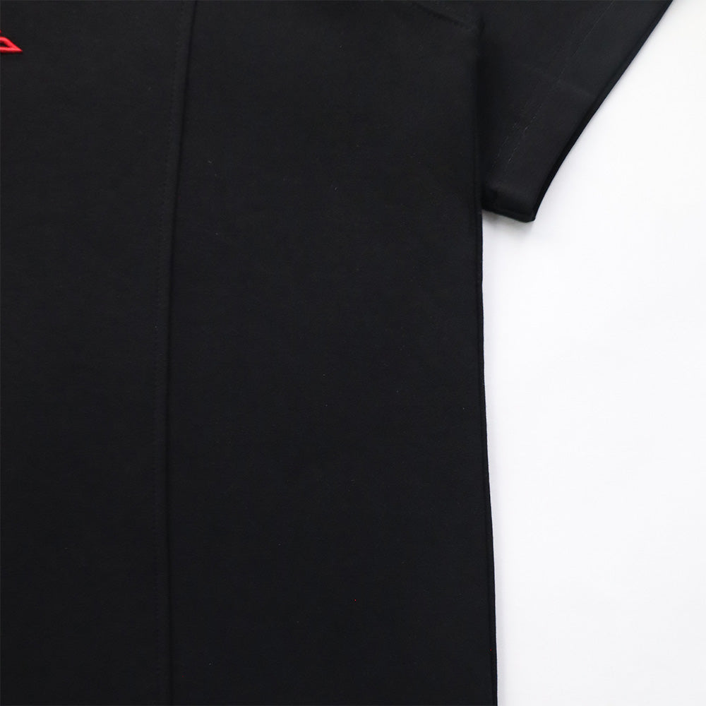 RU CHEST EMBROIDERY LOGO TEE BLACK