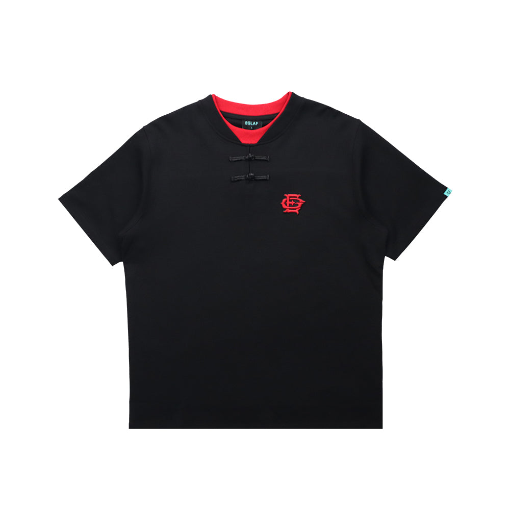 RU CHINESE KNOT TEE BLACK