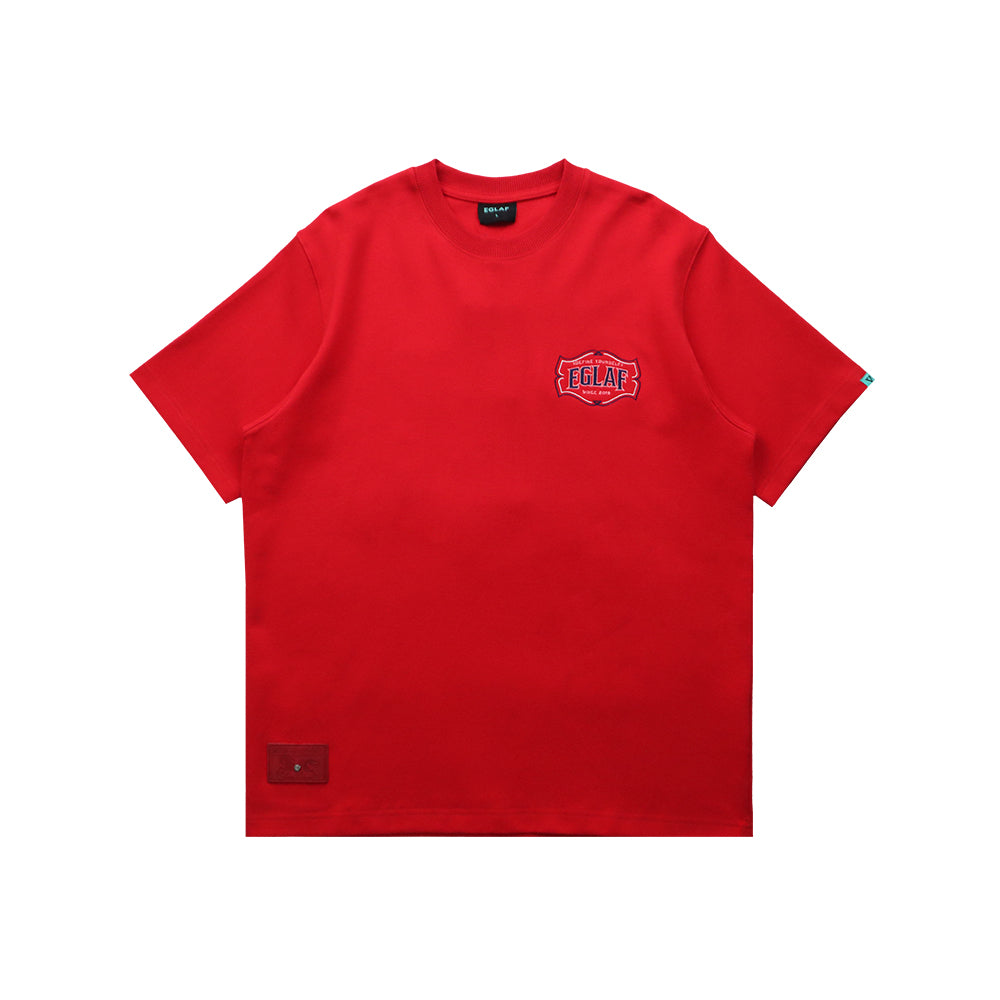 RU EMBROIDERY STALLION TEE RED