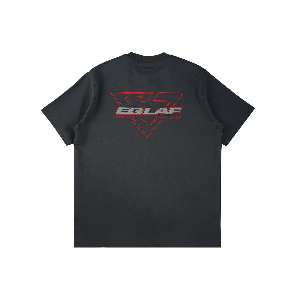 BASIC26 TRIANGLE LOGO TEE DARK GREY