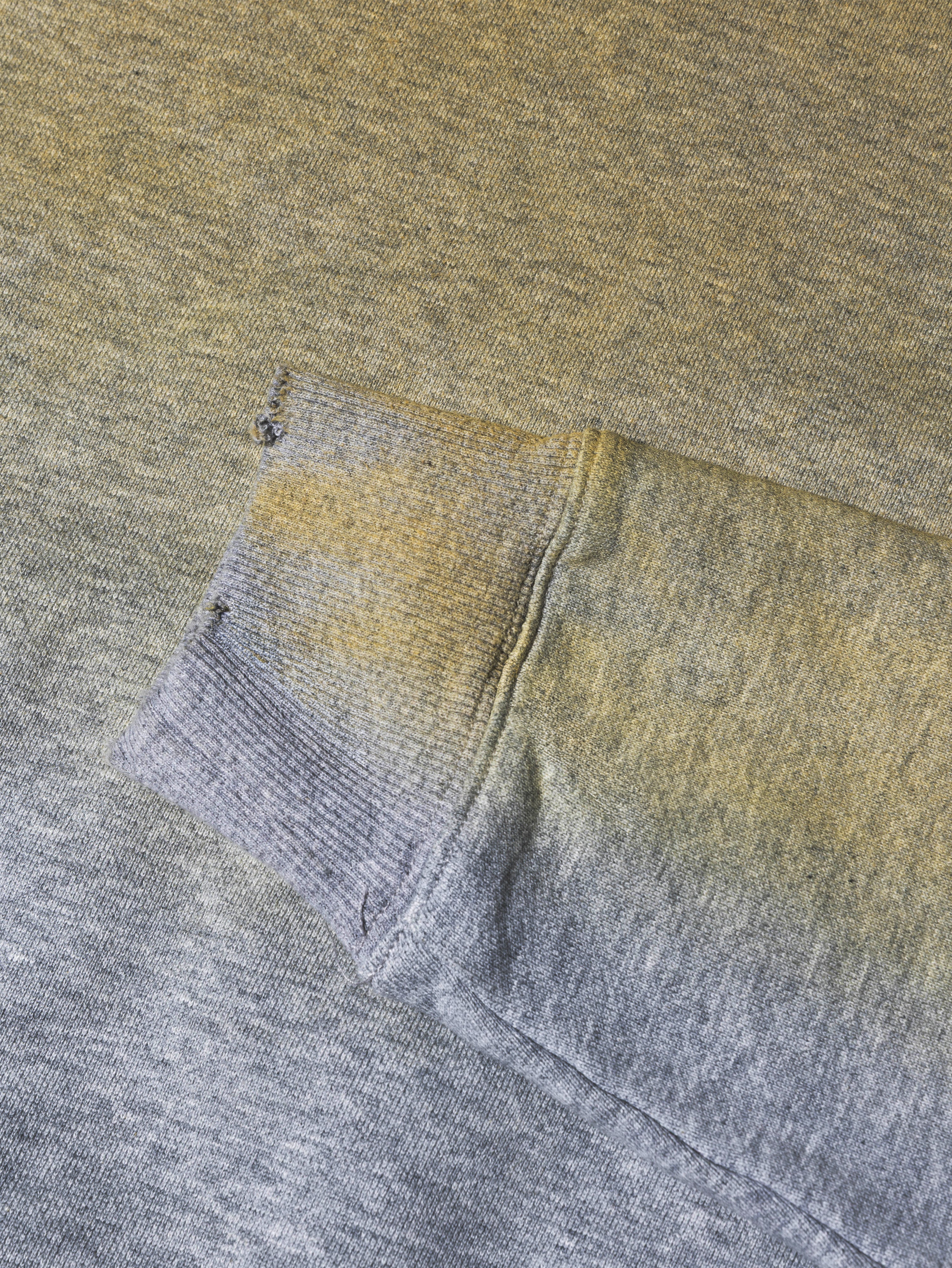 DISTRESSED VARSITY HOODIE GREY