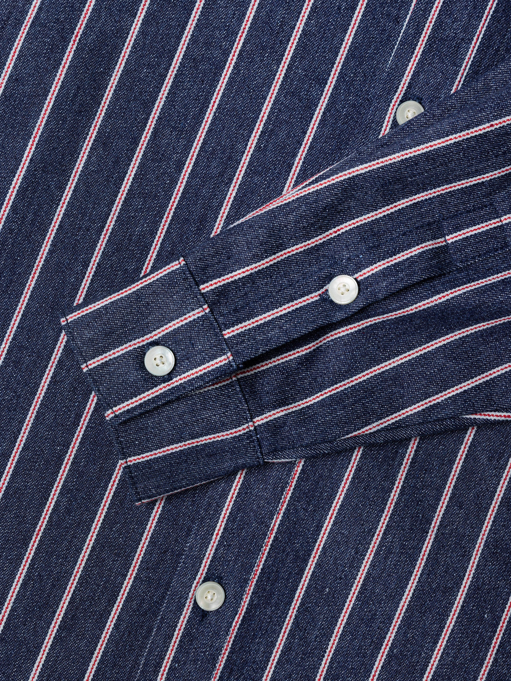 DENIM STRIPE L/S SHIRT