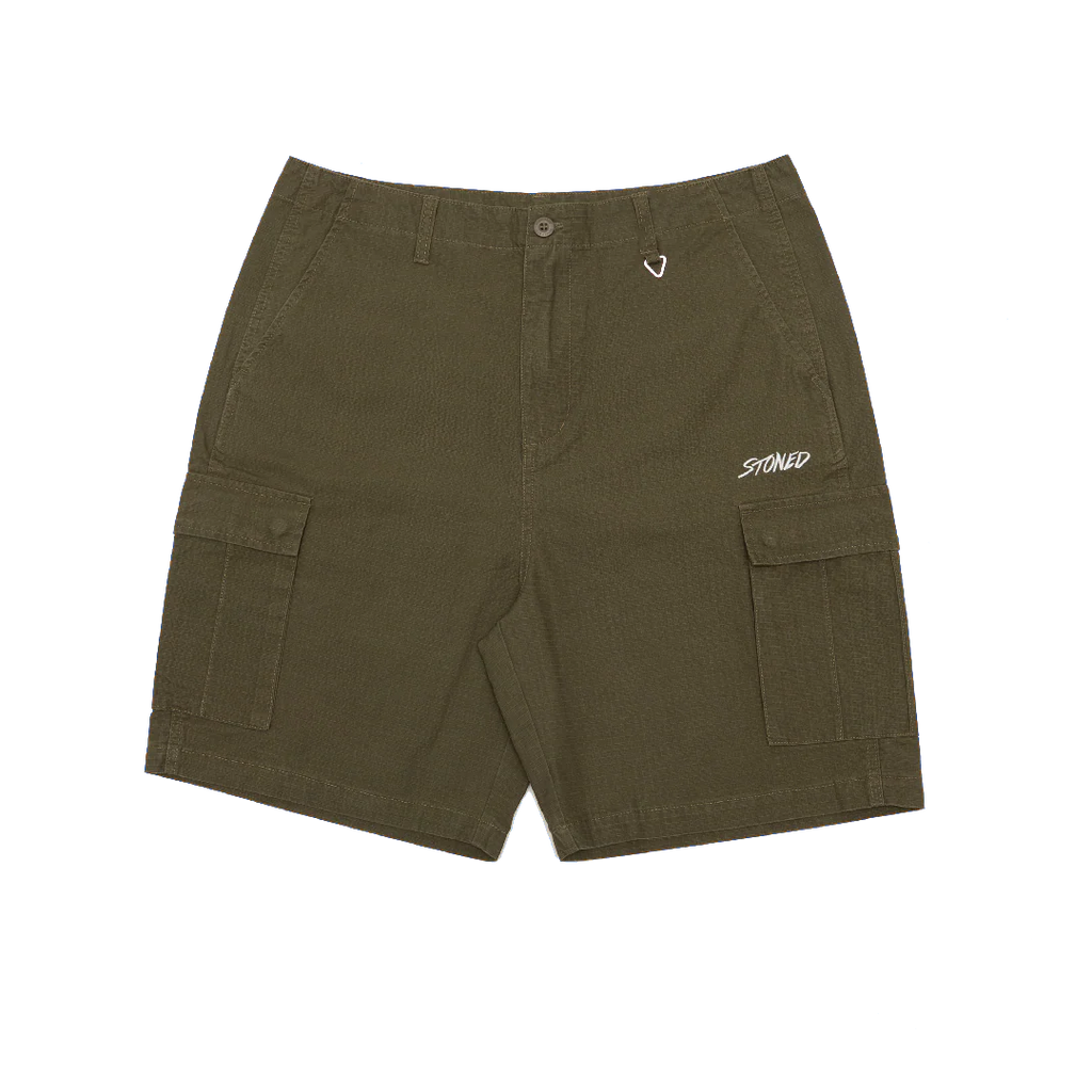 BLESSED25 : CARGO SHORTS OLIVE
