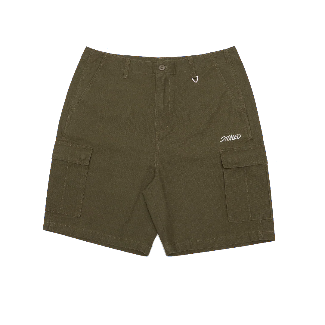 BLESSED25 : CARGO SHORTS OLIVE