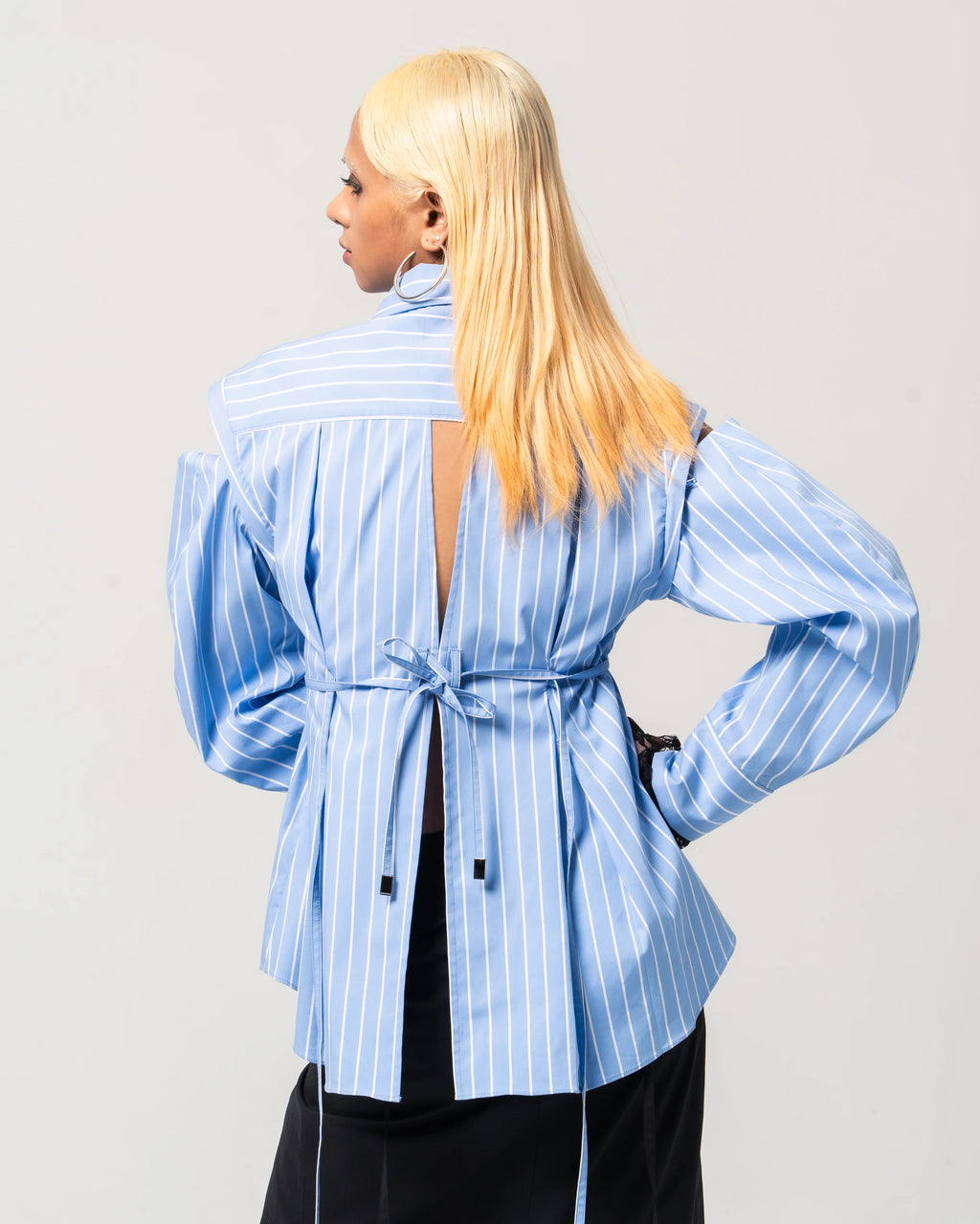 N E O CH.1 DRAWSTRING SHIRT STRIPE