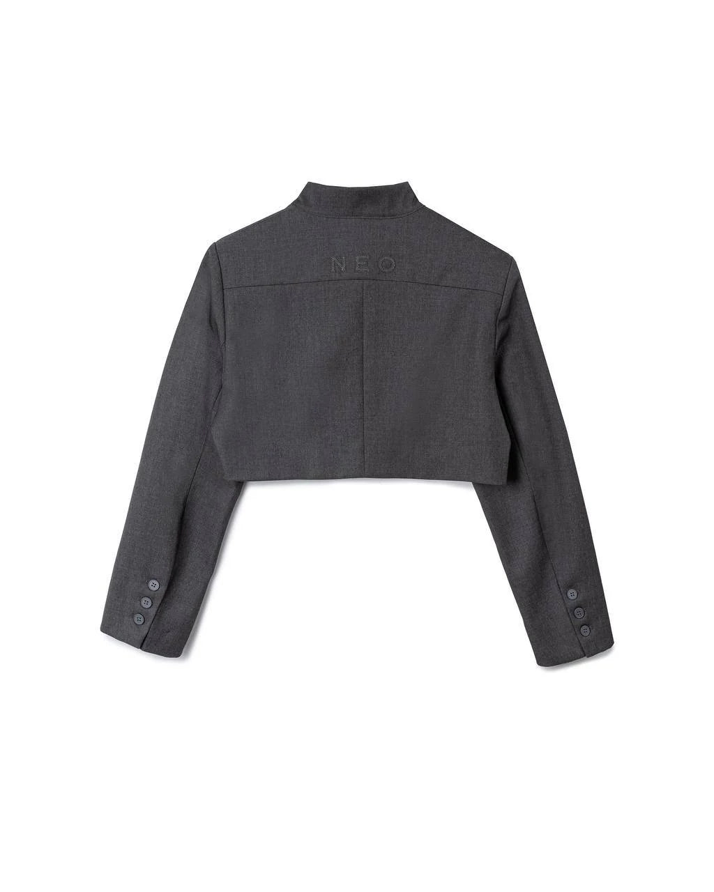 MANDARIN CROPPED SUIT GREY