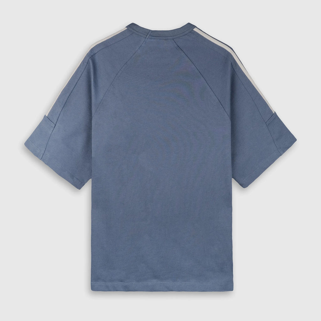 Distorted Logo Tee Ash Blue